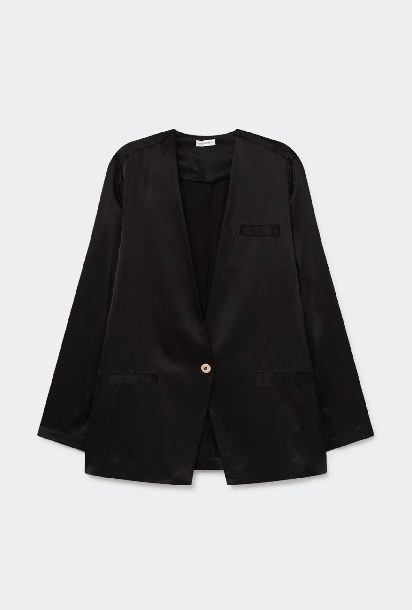 COLLARLESS BLAZER BLACK