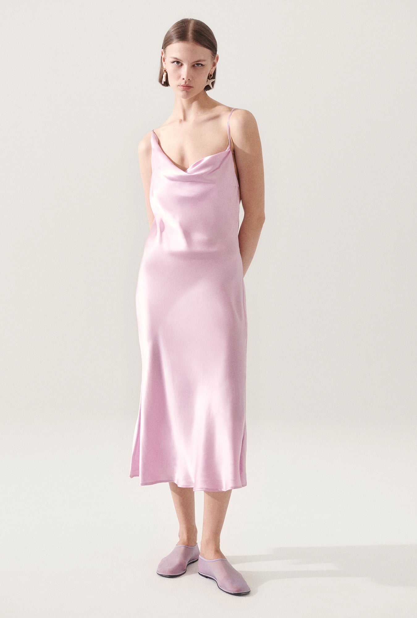 【関税込み】Silk Laundry パープル Carrie ミディアムドレス CARRIE DRESS LILAC