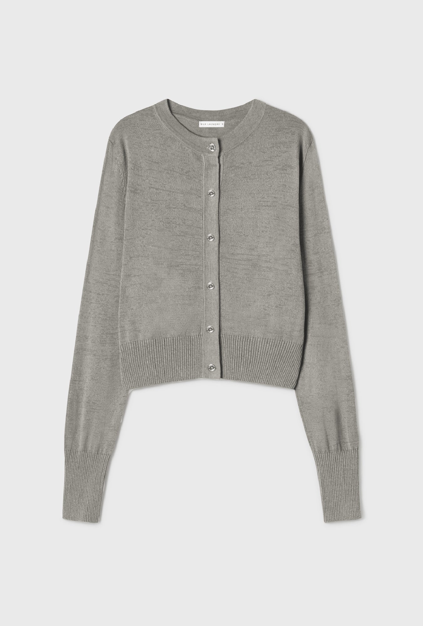 WIRROW LINEN SILK KNIT CARDIGAN サイズ2 Women's Linen/Cotton Cropped Cardigan, Beige