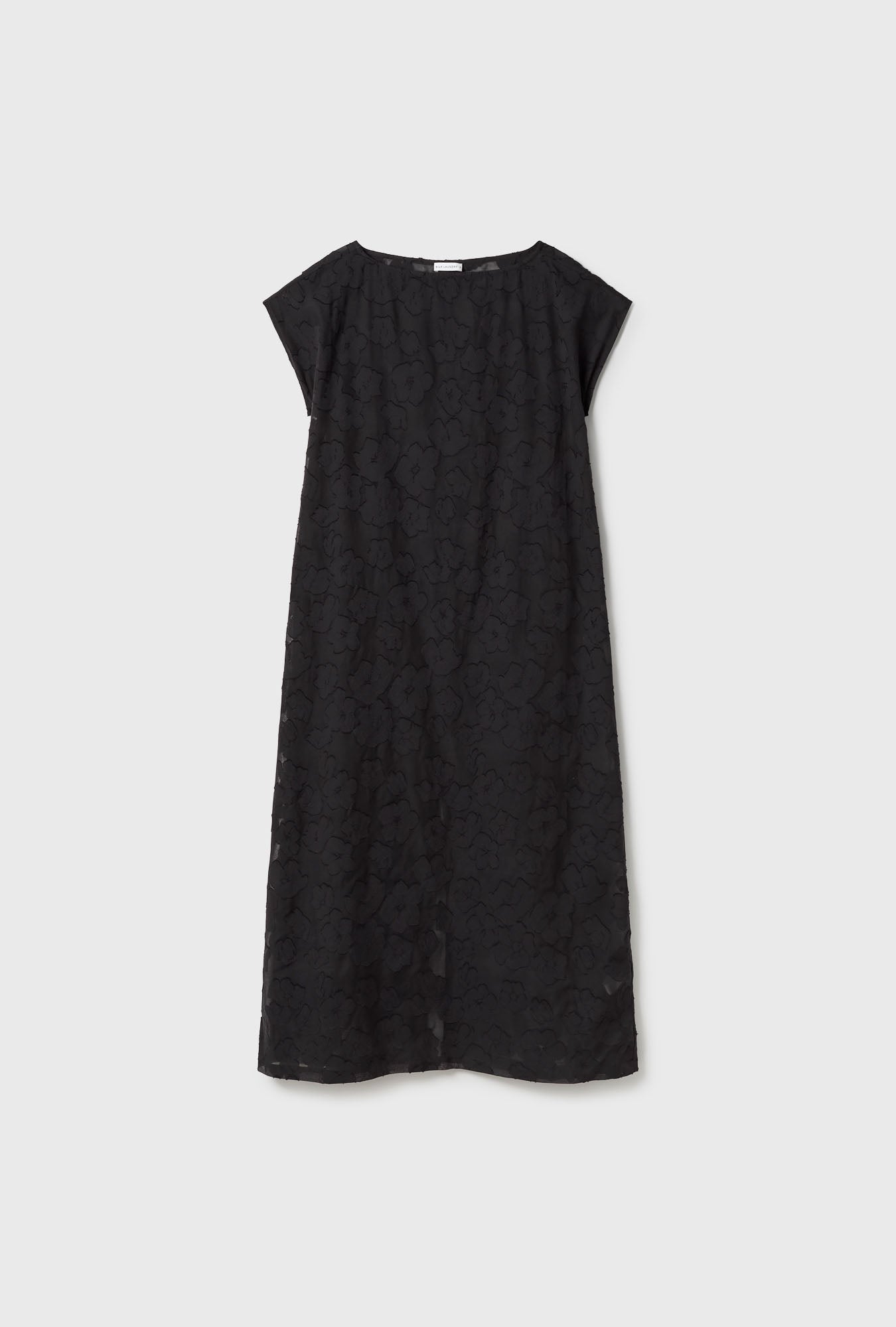 CLIP SILK SIMPLE LOOSE DRESS BLACK