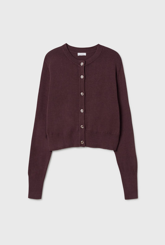 CROPPED CARDIGAN CACAO