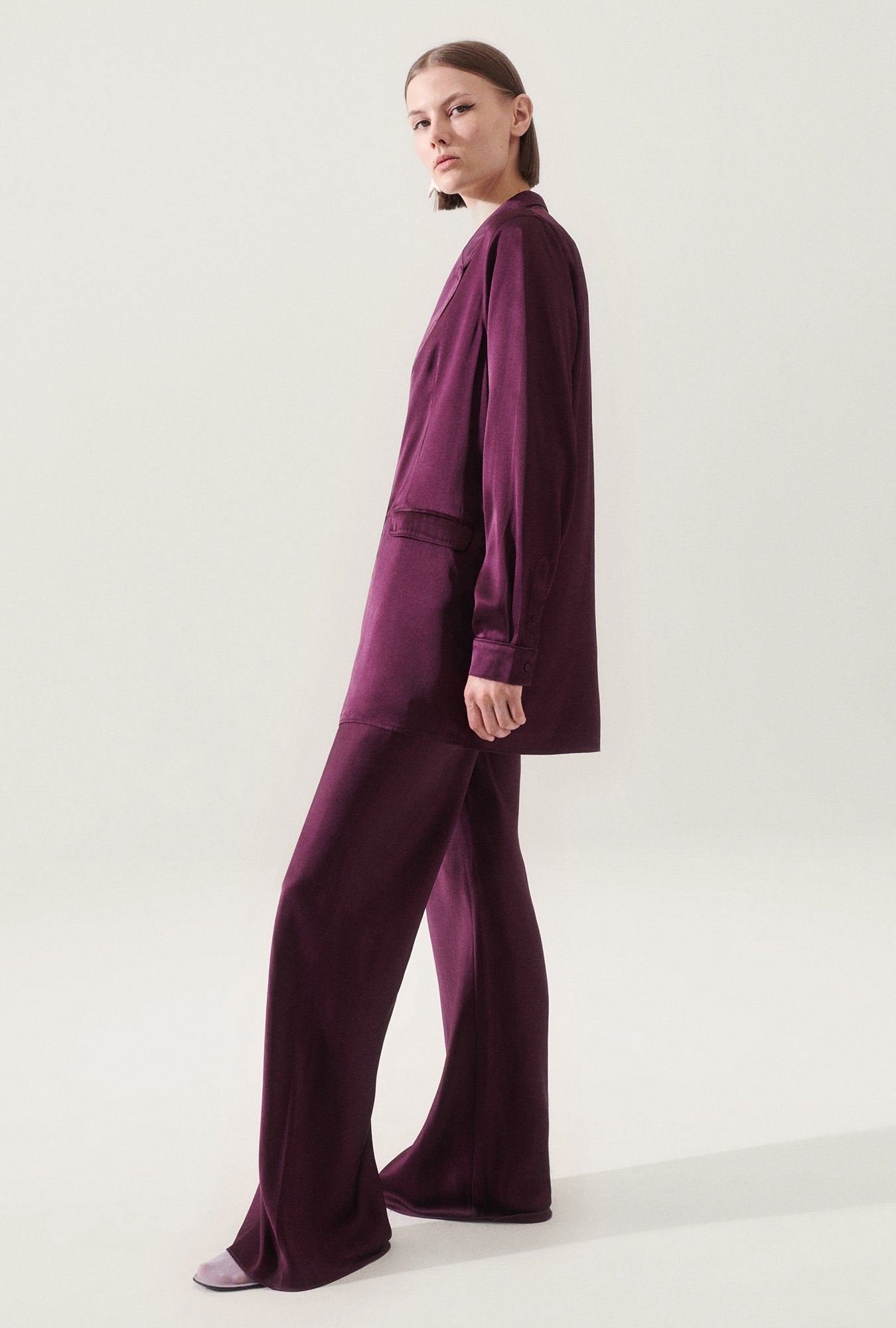 RELAXED BLAZER BLOOD PLUM