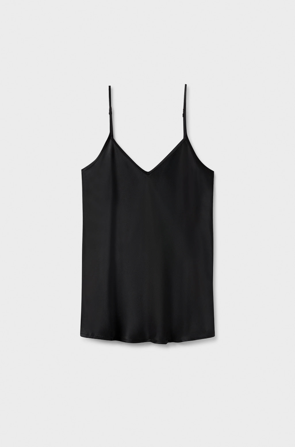 トップス DRAPE SATIN CAMISOLE TOPS BLACK size1 Women's Lace Satin Cami Tank Top V Neck Sleeveless Spaghetti