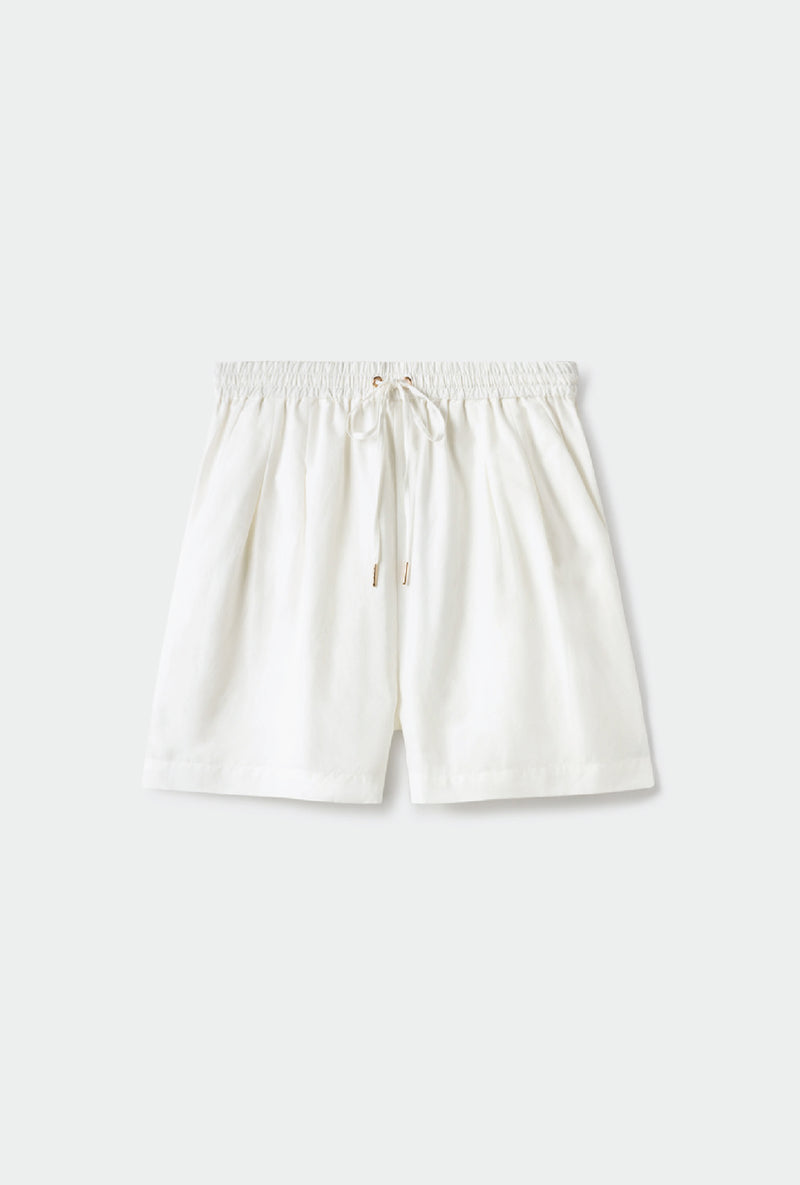 TWILL SLOUCH SHORTS WHITE