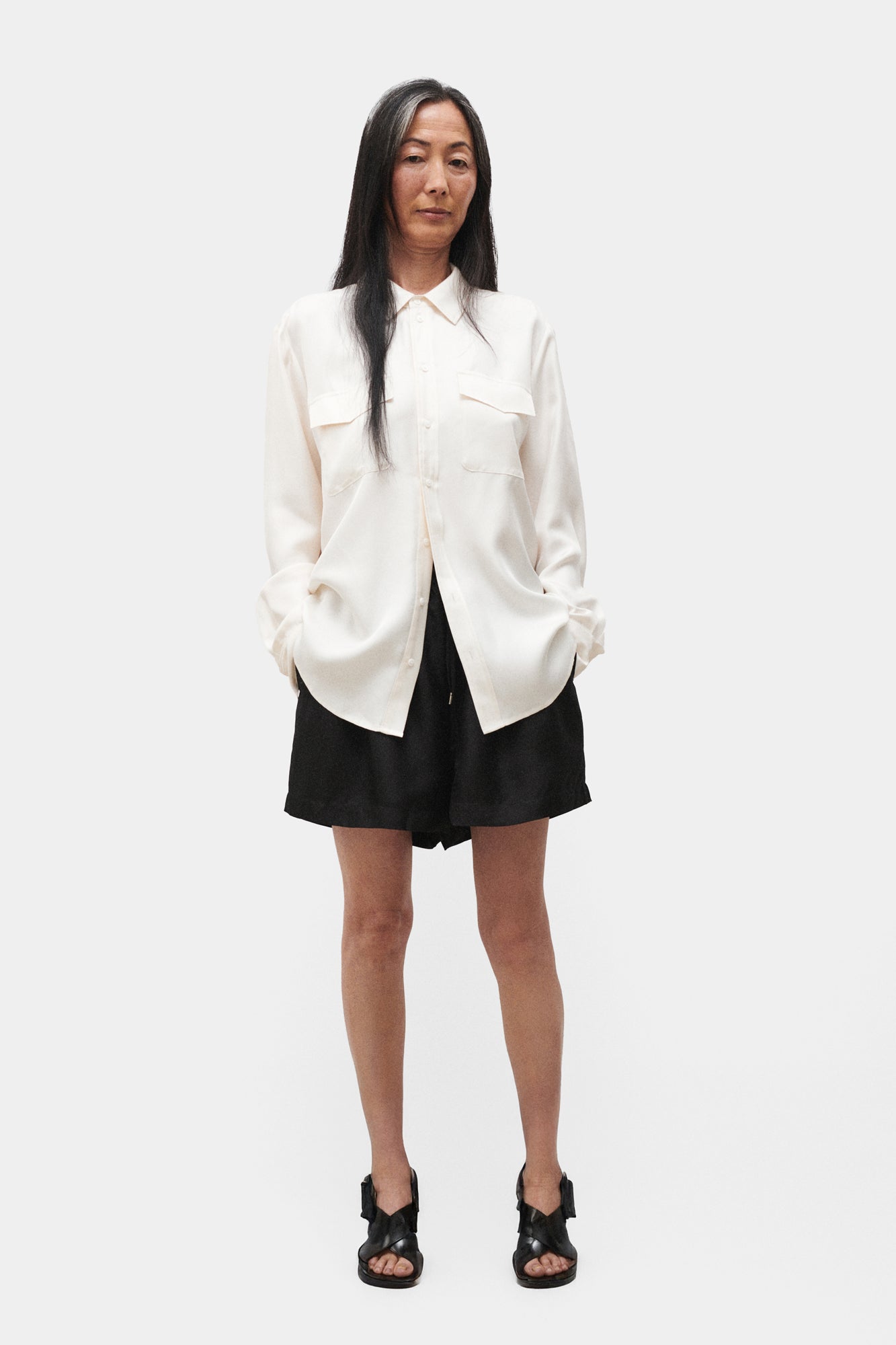 TWILL BOYFRIEND SHIRT WHITE