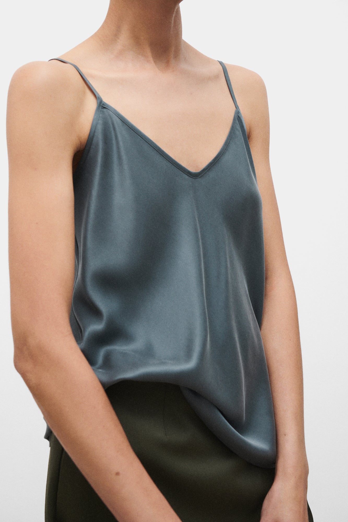 BIAS CUT CAMI SLATE