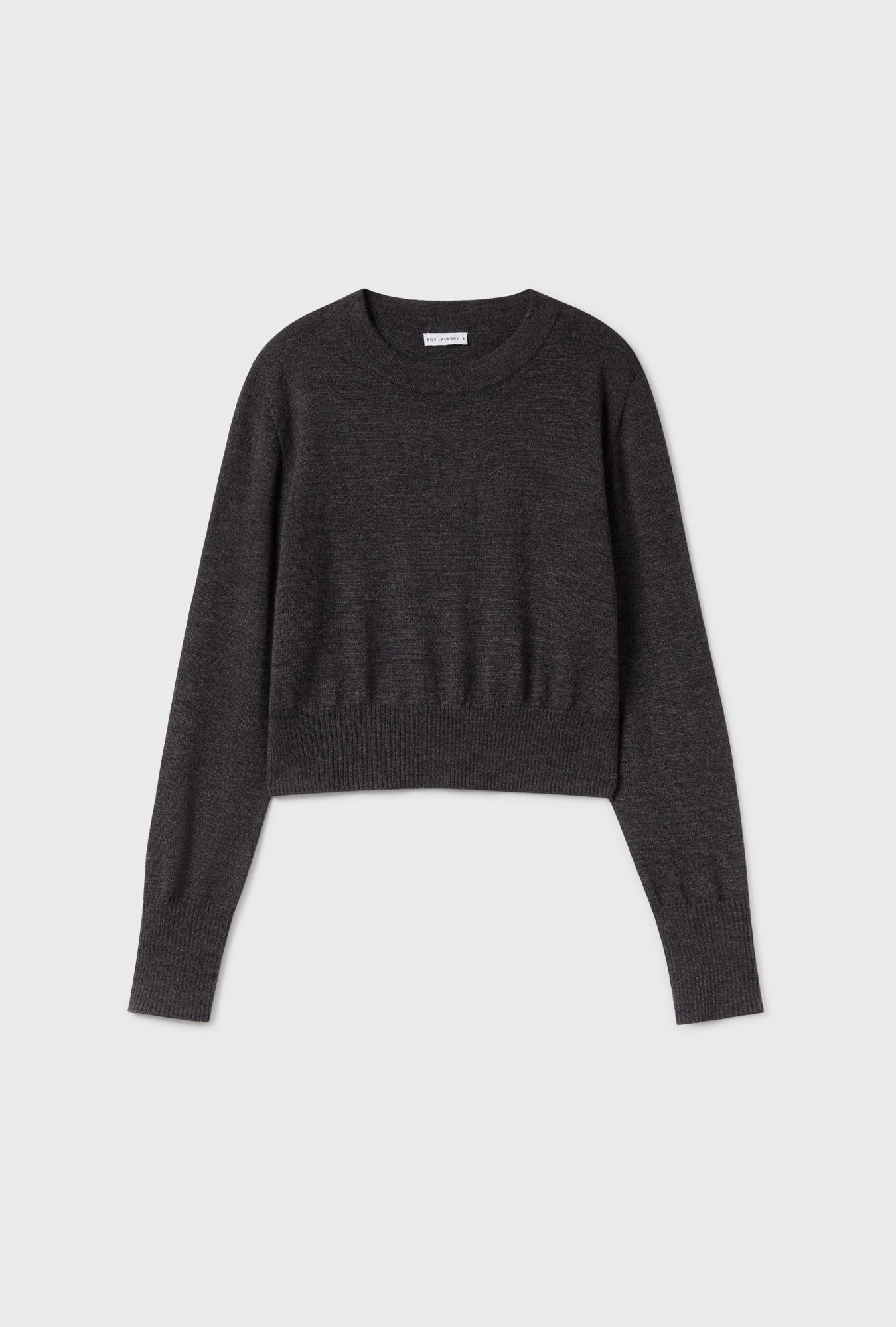 CROPPED CREWNECK GRANITE MELANGE