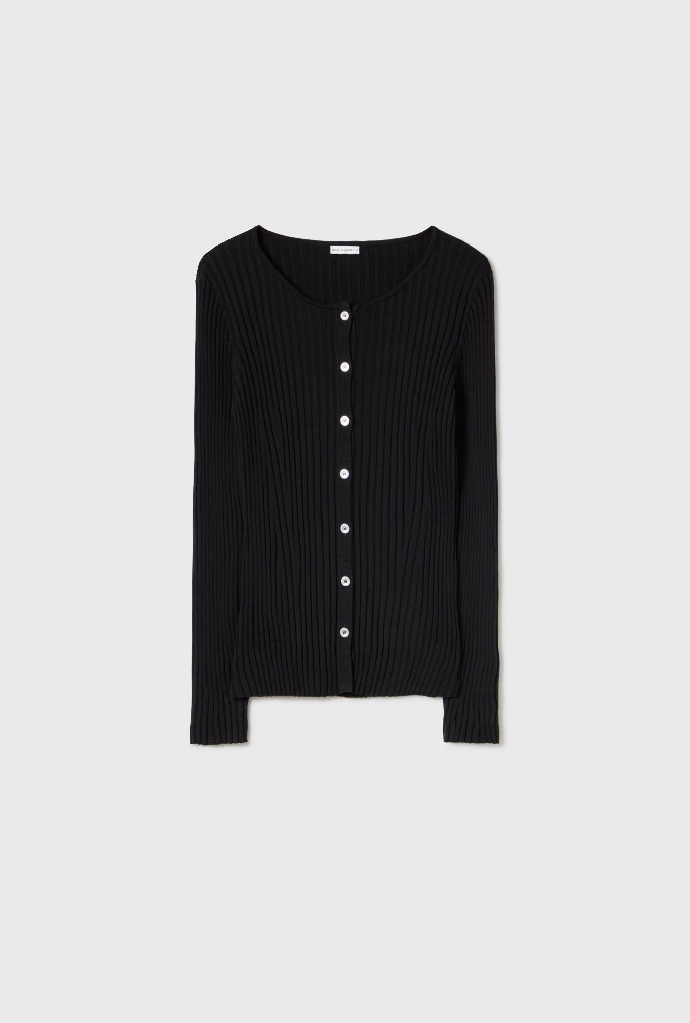 RIBBED CARDIGAN BLACK