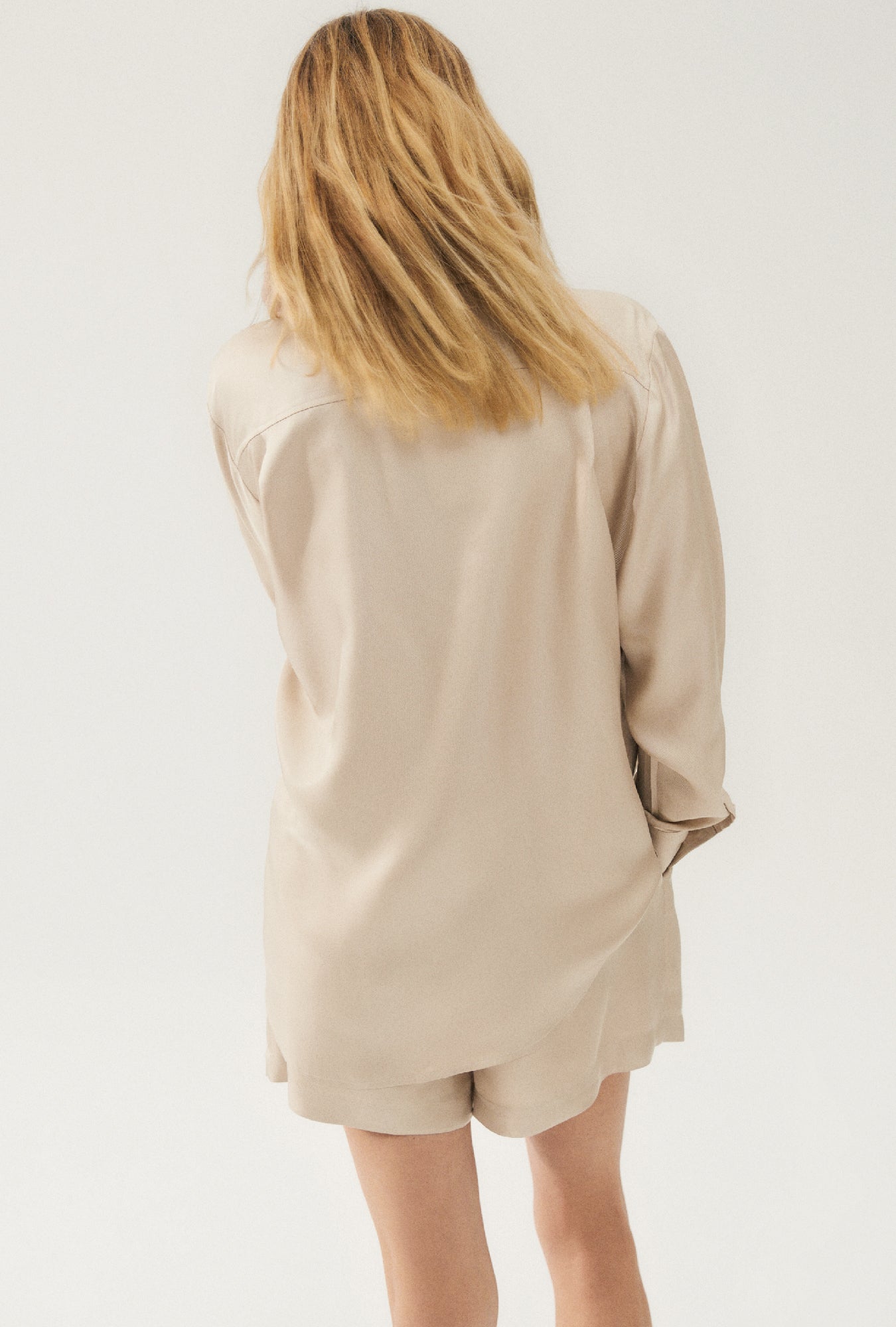 TWILL BOYFRIEND SHIRT HAZELNUT