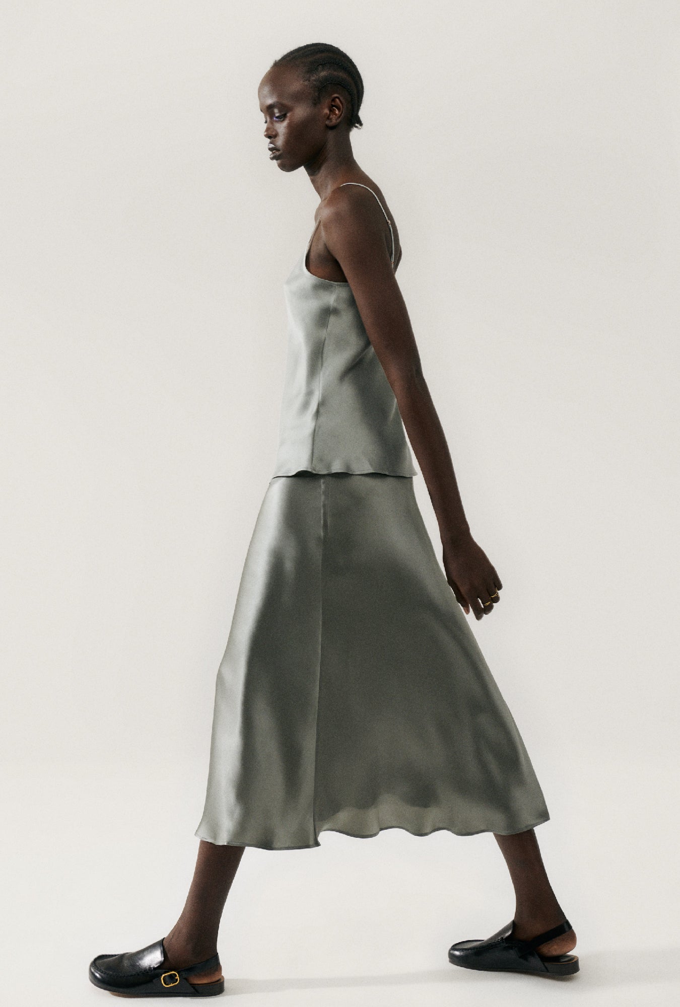 【関税込み】Silk Laundry ロングスカート LONG BIAS CUT SKIRT LILAC
