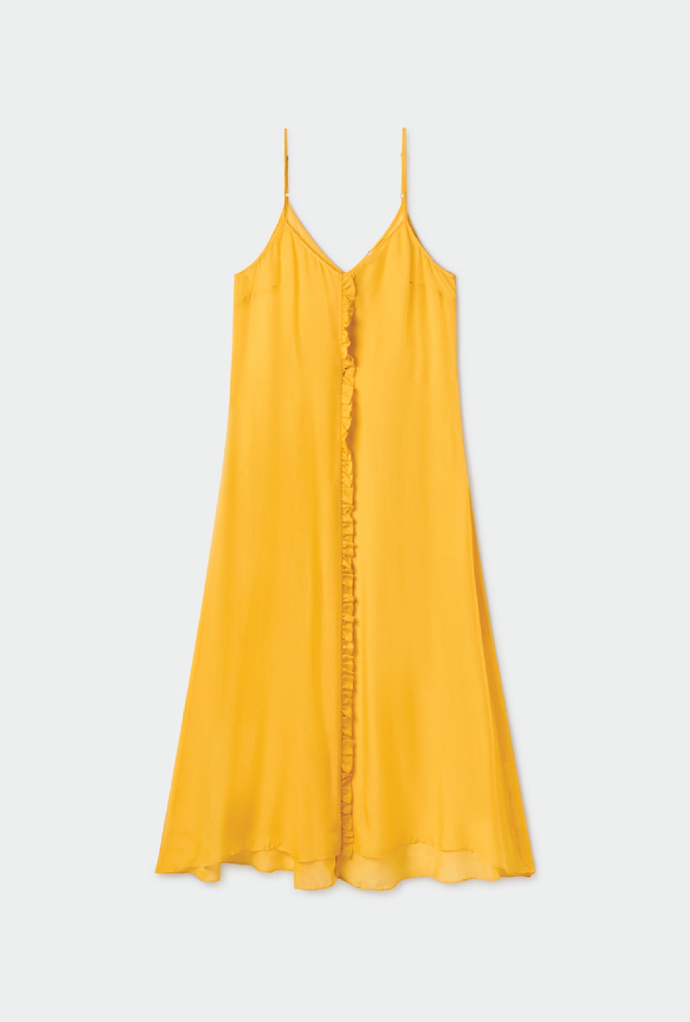 CHIFFON TONI RUFFLE DRESS GOLDFINCH