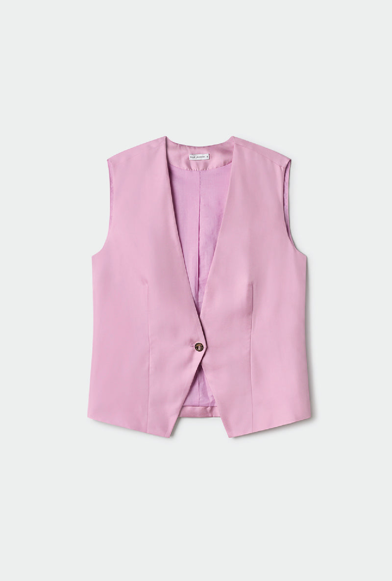 TWILL SLOUCH VEST FIG