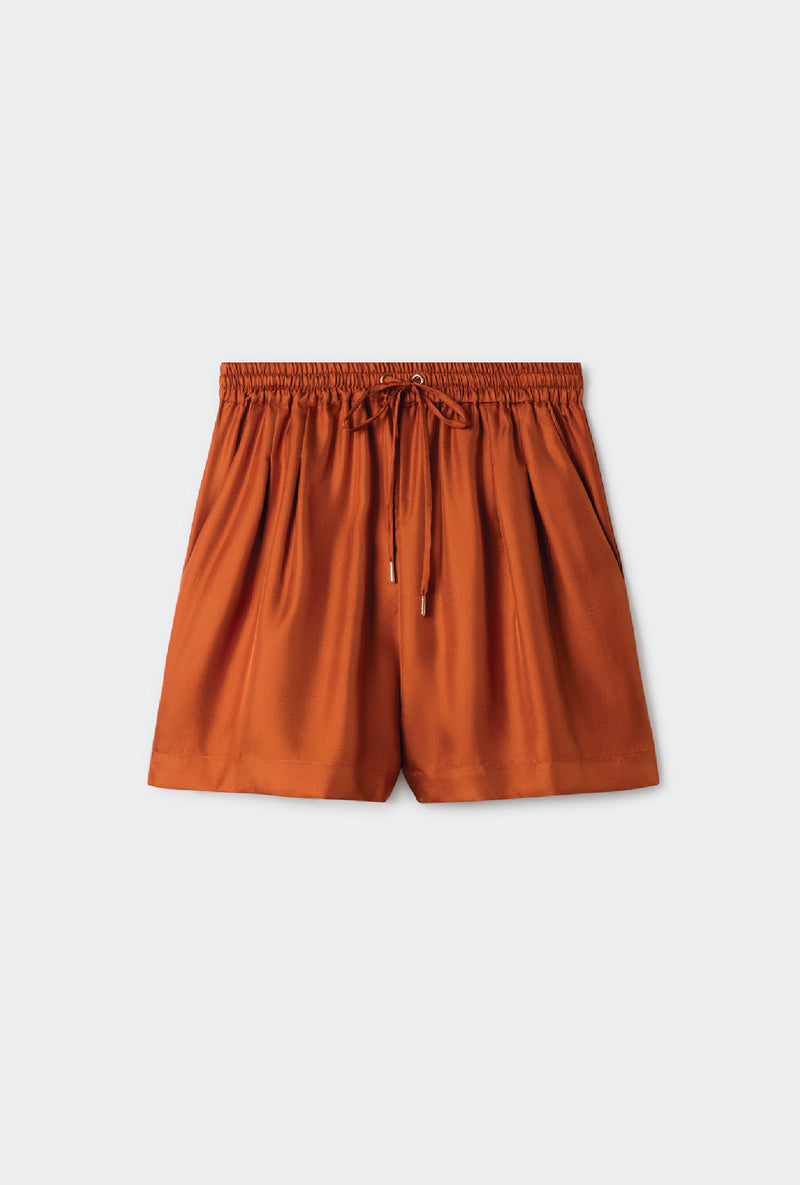 TWILL SLOUCH SHORTS UMBER