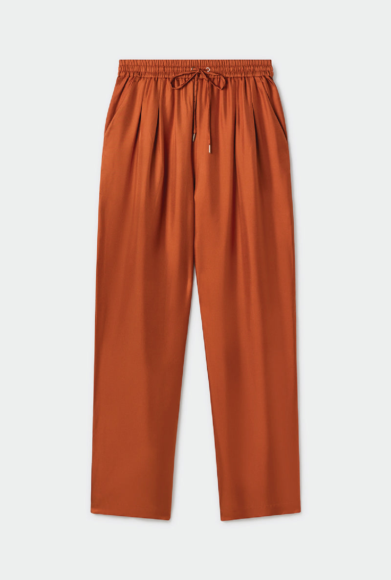 TWILL SLOUCH PANTS UMBER